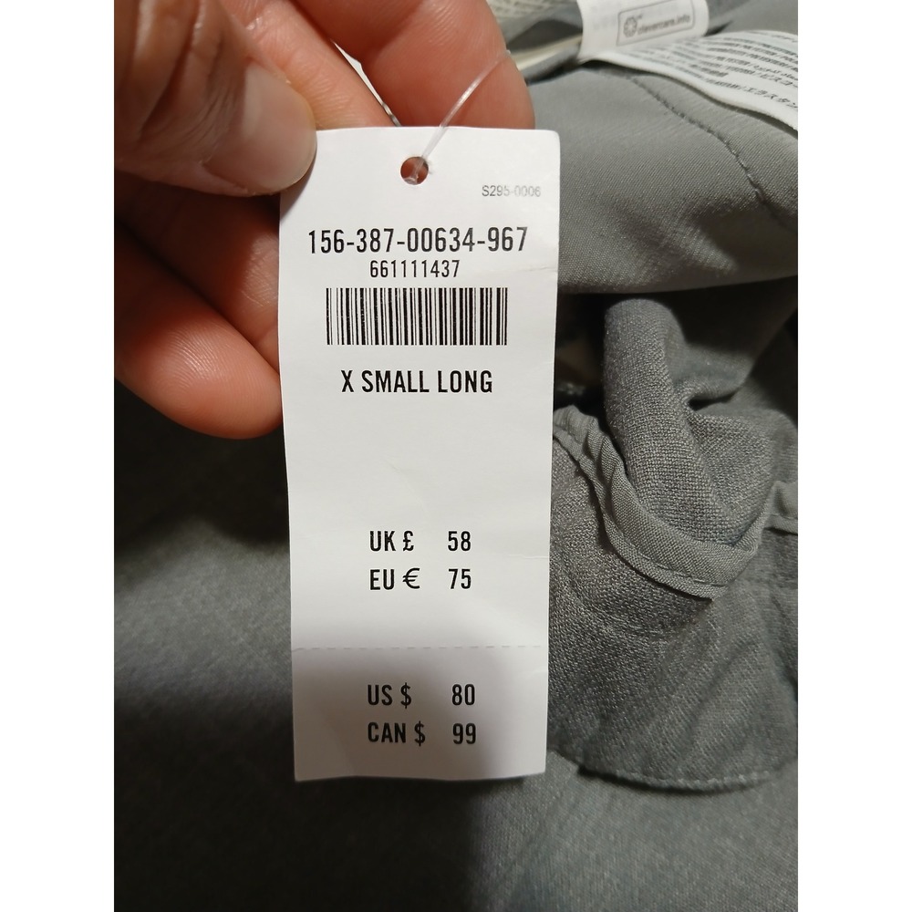 Abercrombie & Fitch Grey Side Stripe Wide Leg Trousers Pants XSL X-Small Long - Picture 7 of 11